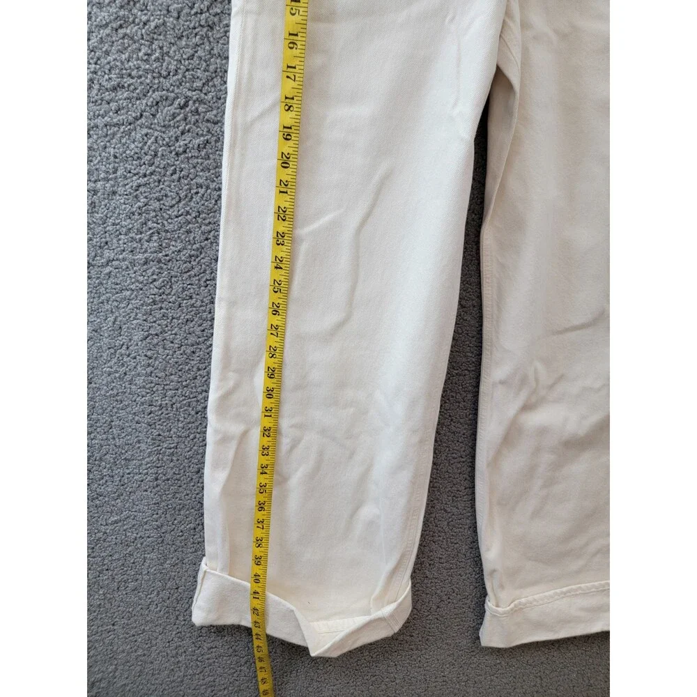 AGOLDE Dame High Rise Wide Leg Jeans Womens 27 Fortune Cookie Button Fly Closure - Picture 9 of 15